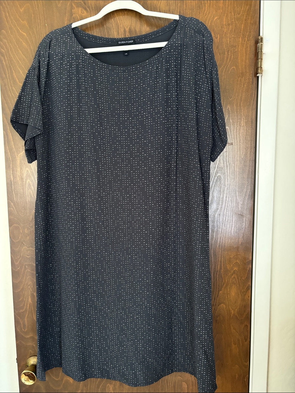 Eileen Fisher Morse Code Dress L